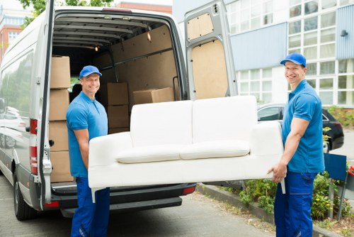 Moving van and boxes outside a Finsbury Park residential property