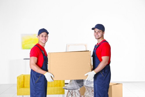 Removal van ready for a local move in Finsbury Park