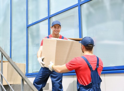 Removal team handling a flat move in Finsbury Park