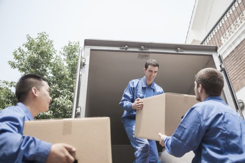 Removals team helping with a house move in Finsbury Park