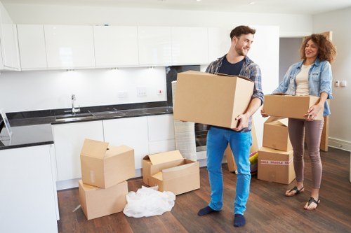 Secure loading of household items into a removal van