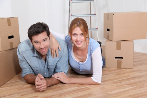 Carefully organised moving van for a Finsbury Park relocation