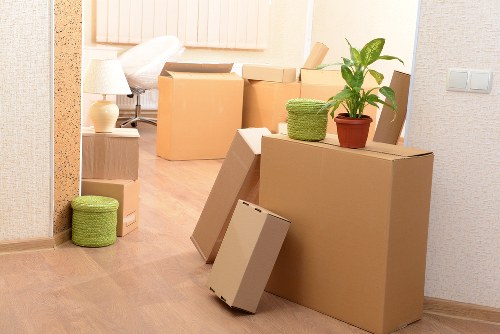 Furniture and household items loaded for a move in Finsbury Park