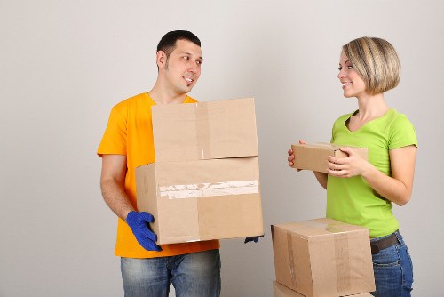 Moving van and removal crew supporting a local Finsbury Park relocation