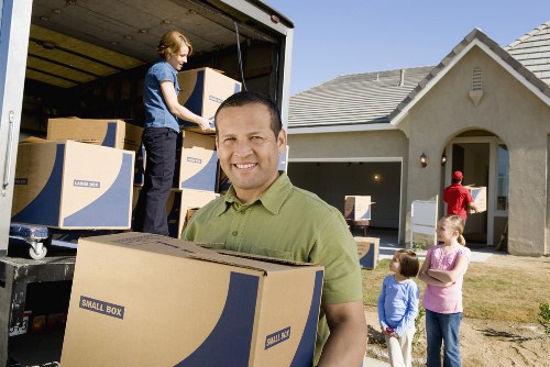 Household items packed for storage in a North London unit
