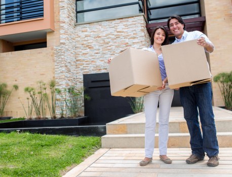 Careful wrapping and loading of household furniture